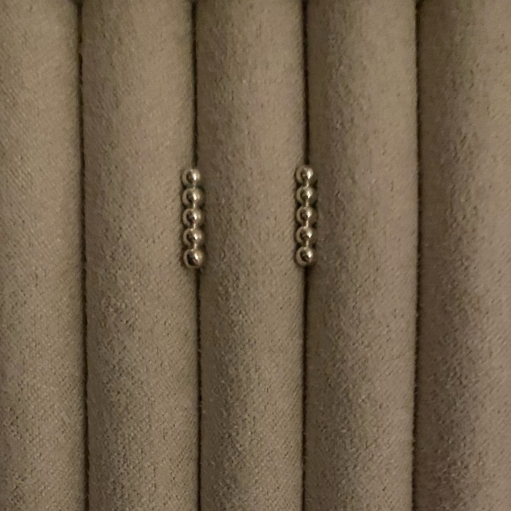 Pandora Row of Beads Stud Earrings